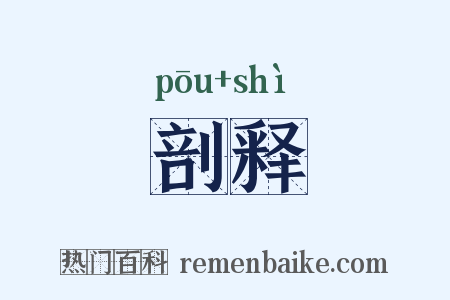 剖释是什么意思的图片